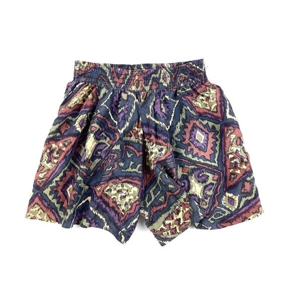 Vintage 100% Silk Abstract Printed Boxer-Style Shorts - Picture 1 of 4